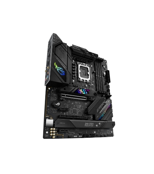 Материнская плата ASUS ROG STRIX B760-F GAMING WIFI, LGA 1700, Intel B760, 4xDDR5, 4xSATA, 3xM.2, 1xPCI-E 5.0 x16, 1xPCI-E 3.0 x4, 1xHDMI, 1xDP, 1x 2.5Gb LAN, 1xUSB-A 3.2 Gen 2, 6xUSB-A 3.2 Gen 1, 1xUSB-C 3.2 Gen 2x2, 5x3.5 мм, 7.1, Standard-ATX