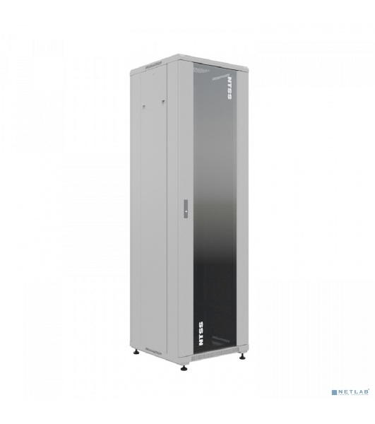 Шкаф серверный NTSS Премиум (NTSS-R22U6060GS) напольный 22U 600x600 мм пер. дв. стекл. металл 900 кг серый IP20 сталь