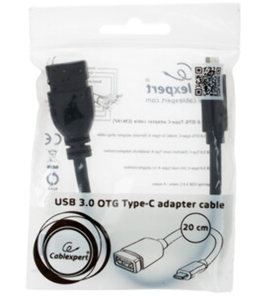 Переходник Cablexpert Переходник USB OTG, USB Type-C/USB 3.0F, пакет (A-OTG-CMAF3-01)