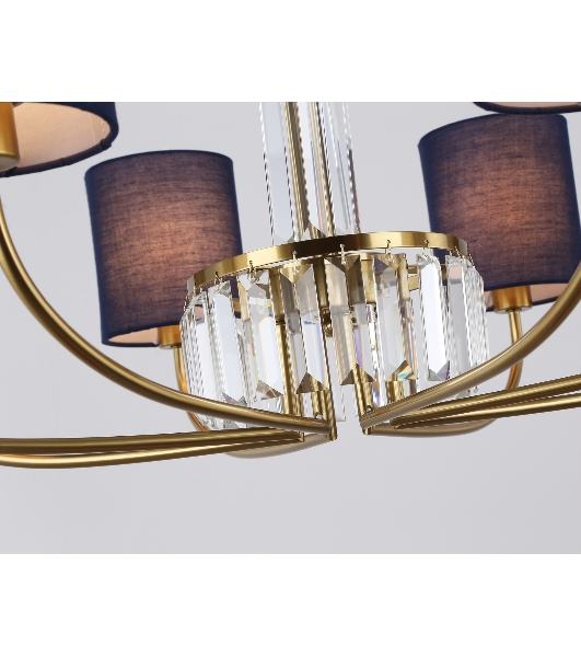 Люстра Ambrella light LH71273/8 BS/DB латунь/темно синий E14/8 max 40W D820*840