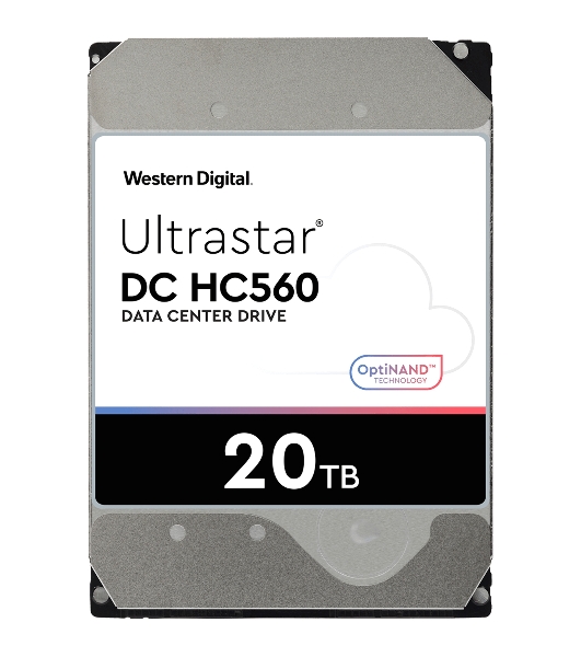 Жесткий диск Western Digital HDD SATA 20Tb Ultrastar DC HC560 0F38785 7200 6Gb/s 512Mb 1 year ocs (analog WUH722020ALE6L4)