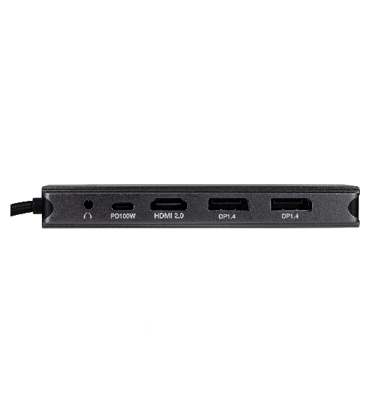 USB-концентратор HIPER HP-DS11-01, USB Type-C, USB Type-C/HDMI/USB-A/microSD/SD/DisplayPort/3.5мм/RJ45, USB