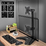 Настольная подставка ExeGate EDM1-3210-11D (для одного монитора 15'-32', VESA 75x75, 100x100, макс. нагрузка 10 кг, наклон -45°/+45°, поворот -45°/+45°, регулировка по высоте, черный), фото22