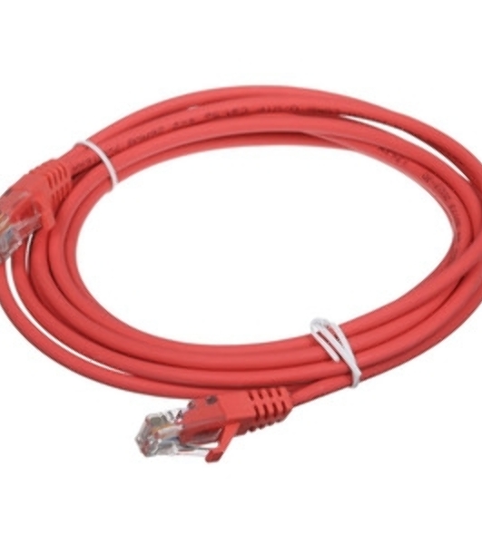 Патч-корд Suprlan 10-0154 UTP RJ-45 вил.-вилка RJ-45 cat.5e 3м красный LSZH 24AWG