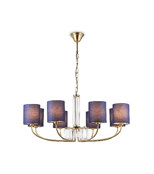 Люстра Ambrella light LH71273/8 BS/DB латунь/темно синий E14/8 max 40W D820*840