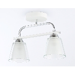 Светильник Ambrella light TR303229/2 WH/CH/CL/FR белый/хром/прозрачный/белый матовый E27*2 max 60W 340*120*250, фото4