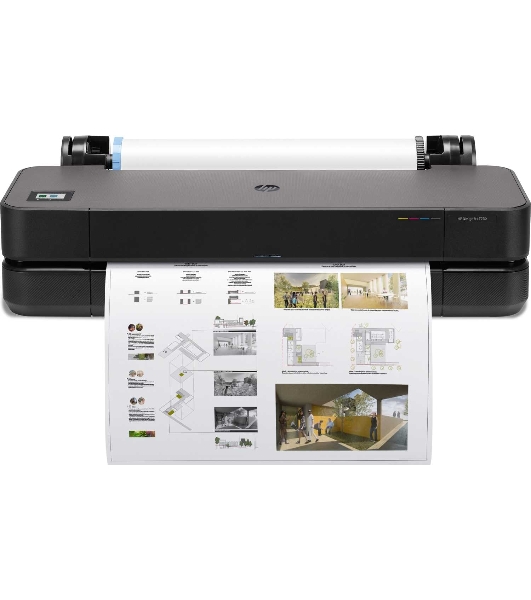 Плоттер струйный HP Designjet T230 (5HB07A), A1, 24', 610 мм, цветной, 2400x1200 dpi, USB, Gigabit Ethernet, WiFi