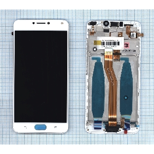 Дисплей для Asus ZenFone 4 Max ZC554KL белый с рамкой
