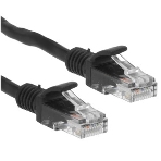 Патч-корд медный UTP Cablexpert PP10-0.25M/BK cat.5e, 0.25м, литой, многожильный, черный, фото 1