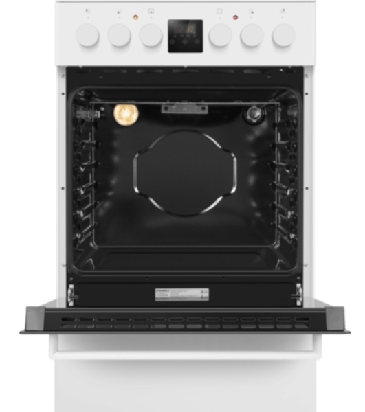 Плита электрическая Maunfeld MEC55CW08D белый, конфорок 4 шт, духовка 60 л, 50 см x 85 см x 60 см