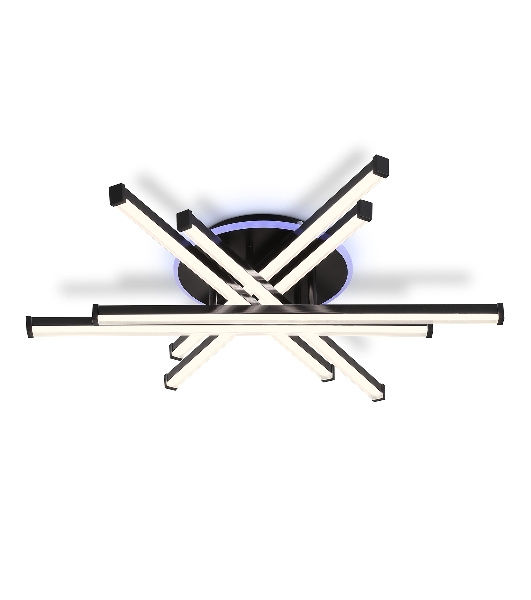 Потолочный светодиодный светильник Ambrella light FL6272 BK черный 76W 3000K-6400K+RGB 700*615*135 (ПДУ ИК)