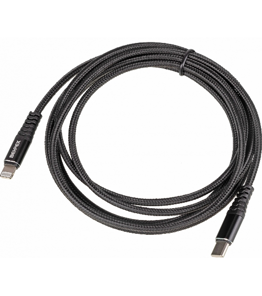 Кабель PD quick charge USB Type-C (m)-Lightning (m) 2м черный