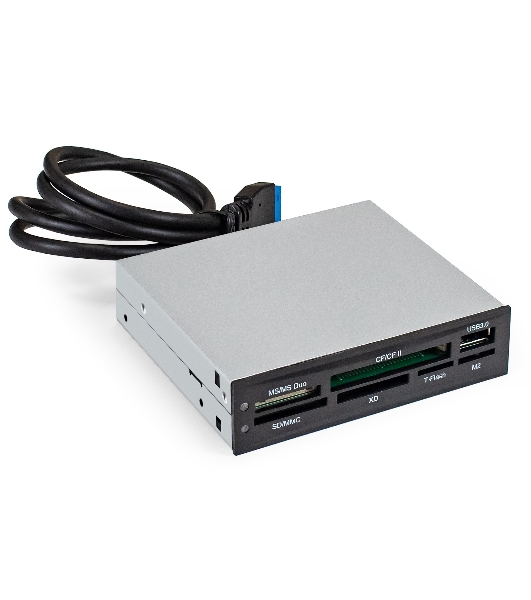 Кард-ридер ExeGate CR-611U3/черный/SD/SDHC/SDXC/MMC/microSD/T-Flash/CF/MS/MS micro/XD/USB 3.0/металл/пластик