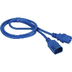 Кабель Lanmaster LAN-PP13/14-0.5-BL C13-С14 проводник.:3x0.75мм2 0.5м 220В 10А (упак.:1шт) синий, фото 1