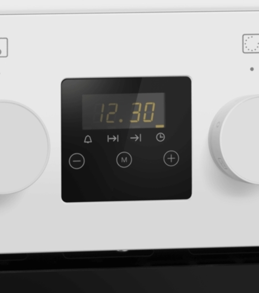 Плита электрическая Maunfeld MEC55CW08D белый, конфорок 4 шт, духовка 60 л, 50 см x 85 см x 60 см