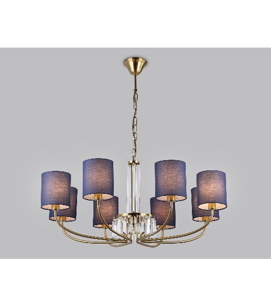 Люстра Ambrella light LH71273/8 BS/DB латунь/темно синий E14/8 max 40W D820*840
