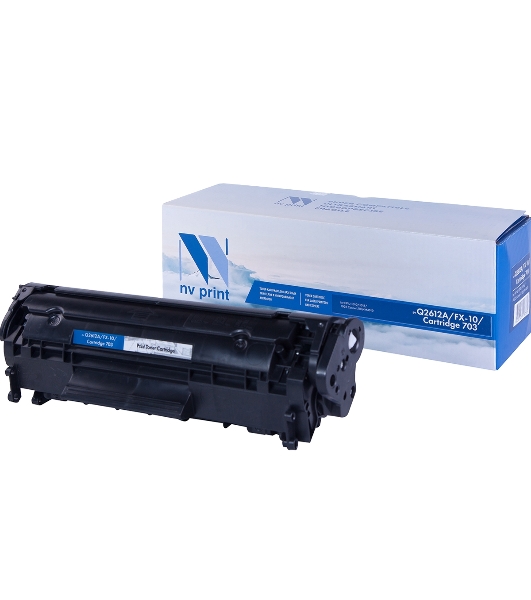 Картридж лазерный NVPrint совместимый HP Q2612A/FX-10/Can703 для HP LJ 1010/1015/1022 Canon L100/M4010/(2000k)