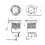 Кнопка антивандальная Rexant Ø12 12В Б/Фикс (2с) (ON)-OFF синяя, фото3
