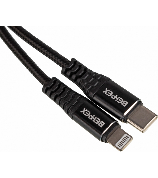 Кабель PD quick charge USB Type-C (m)-Lightning (m) 2м черный