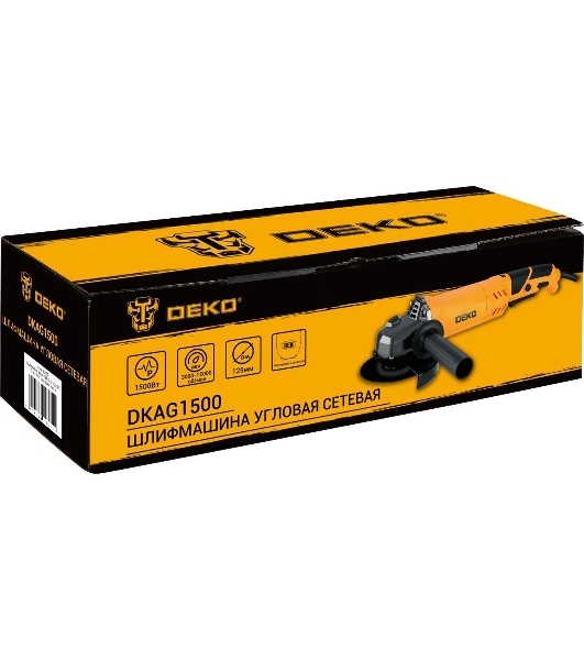 Угловая шлифовальная машина Deko DKAG1500 1500Вт 12000об/мин рез.шпин.:M14 d=125мм
