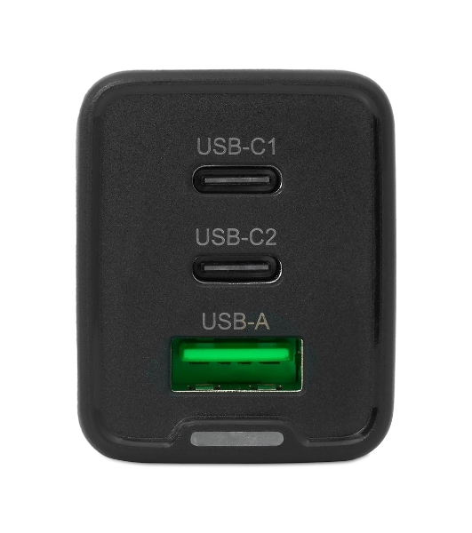 Сетевое зарядное устройство NERPA PD333CBX 65W GaN PD+QC3.0, 2xUSB-C, 1xUSB-A, USB-C - USB-C 100W cable 1.5m черный, EU plug, BOX