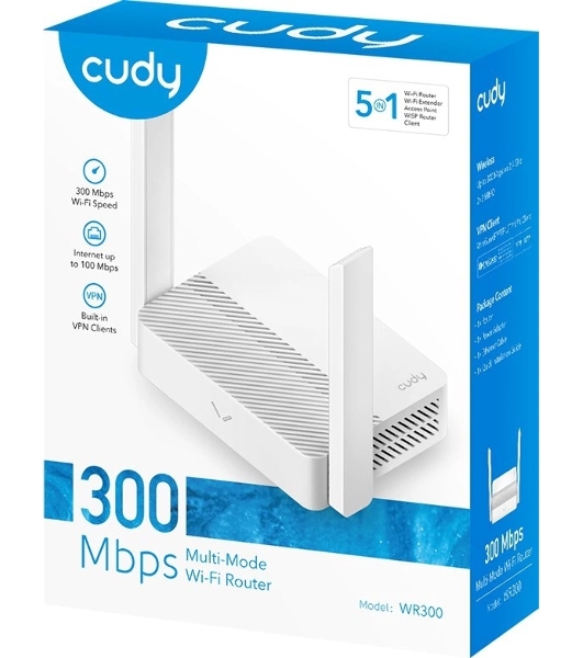 Роутер Cudy WR300 N300 10/100BASE-TX/Wi-Fi белый