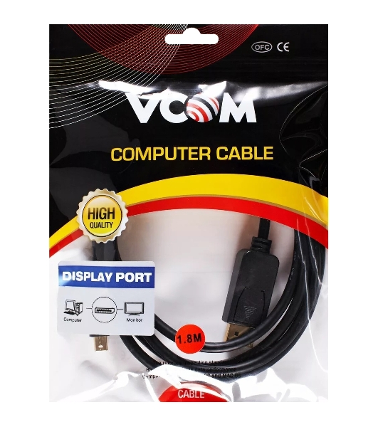 Кабель-переходник Mini DisplayPort M -> DisplayPort M 4K*60 Hz 1,8 м VCOM CG682-1.8M