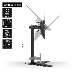 Настольная подставка ExeGate EDM1-3210-11D (для одного монитора 15'-32', VESA 75x75, 100x100, макс. нагрузка 10 кг, наклон -45°/+45°, поворот -45°/+45°, регулировка по высоте, черный), фото19