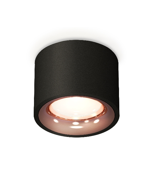 Светильник Ambrella Light XS7511025 SBK/PPG черный песок/золото розовое полированное MR16 GU5.3 (C7511, N7015)