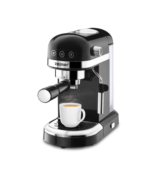 Кофеварка рожковая Zelmer EXPRESSO ZCM7295 черный, исп. кофе - молотый/чалды, 1.4 л, 1350 Вт, 20 бар