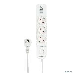 Сетевой фильтр Гарнизон EPS-3-CU2-W-2 2.0 Мультипорт 3 р, 10А, 1xType-C PD, 2 х USB QC, 2 м, ур.защиты 2+, белый, пак (21448), фото4