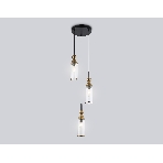 Светильник Ambrella light LH55252/3 BK/BS/CL черный/латунь/прозрачный E14*3 max 40W D230*1200, фото6