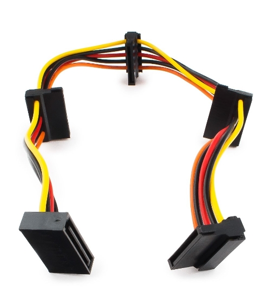 Кабель Cablexpert Кабеля питания SATA, 4x15pin(M)/15pin(F), 40 см (CC-SATAMF-03)