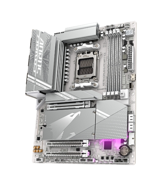 Материнская плата Gigabyte X870 A ELITE WIFI7 ICE, AM5, AMD X870, 4xDDR5, 4xSATA, 4xM.2, 1xPCI-E 5.0 x16, 1xPCI-E 4.0 x4, 1xPCI-E 3.0 x2, 1xHDMI, 1x 2.5Gb LAN, 2xUSB-C 4.0, 2xUSB 3.2 Gen 2, 4xUSB 3.2 Gen 1, 4xUSB 2.0, 2x3.5 мм, 7.1, ATX