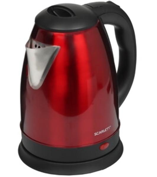 Чайник электрический Scarlett SC-EK21S76 2 л, 1800 Вт, красный (корпус: нержавеющая сталь)