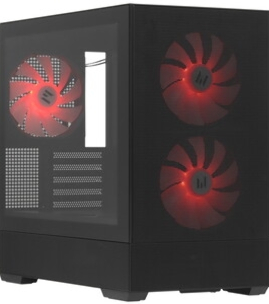 Компьютерный корпус ZALMAN P30 AIR, MATX, BLACK, WINDOW, 2xCombo (3.5'' or 2.5''), 3x2.5', 1xUSB TYPE-C, 1xUSB3.0, FRONT 2x140мм ARGb, REAR 1x140мм ARGb