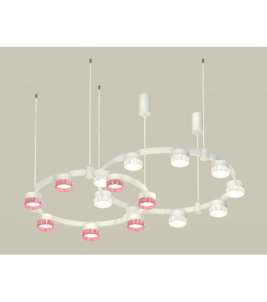 Светильник Ambrella light XR92081310/16 WH/CL/PI белый песок/прозрачный/розовый GX53 (A9208, C9241, C9236, N8480, N8486)