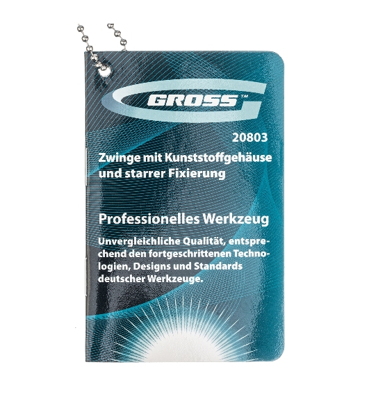 Струбцина клещеобразная Gross 20803 2–1/4'/58 мм пластиковый корпус,храповый механизм жесткой фикс