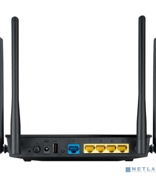 Маршрутизатор беспроводной Asus RT-AC1200 10/100BASE-TX черный (Dual Band)