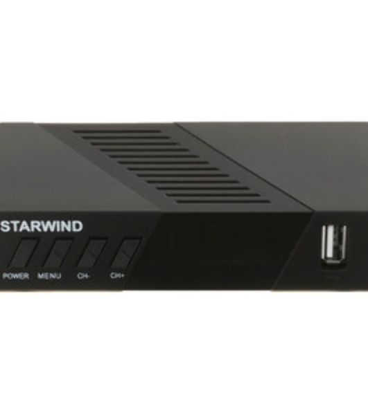Приставка для цифрового ТВ Starwind CT-140 черный, DVB-T2, DVB-T, DVB-C, HDMI, USB 2.0 х2