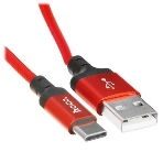 Кабель HOCO X14 USB 2.0, AM/Type-C M, черно-красный, 1м, фото6