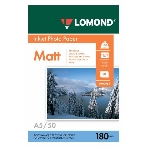 Фотобумага Lomond 0102068 A5/180г/м2/50л./белый матовое для струйной печати, фото 1
