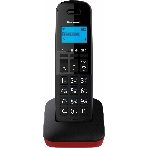 Телефон беспроводной (DECT) Panasonic KX-TGb610RUR, Монохромный, АОН, черный/красный, фото 1