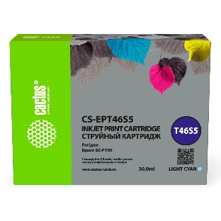 Картридж струйный Cactus CS-EPT46S5 (T46S5) светло-голубой пигментный (30 мл) для Epson SureColor SC-P700