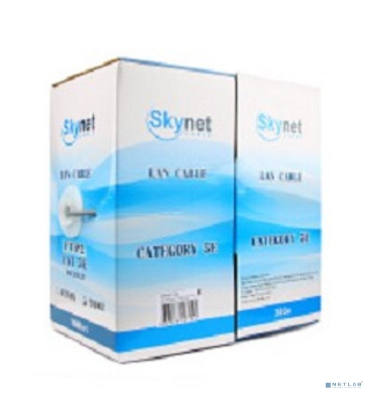 Кабель SkyNet Standart UTP indoor 4x2x0,48, медный, FLUKE TEST, кат.5e, однож., 305 м, box, серый