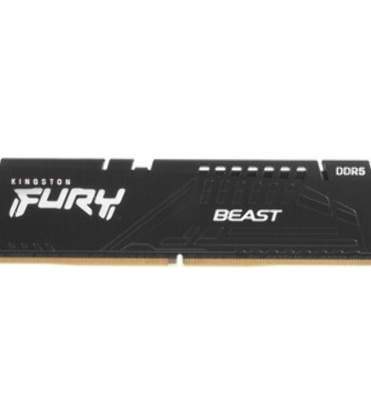 Оперативная память Kingston Fury Beast, DDR5, 16Gb (1x16Gb), 5600MHz, CL40, DIMM, радиатор, RGB, белый