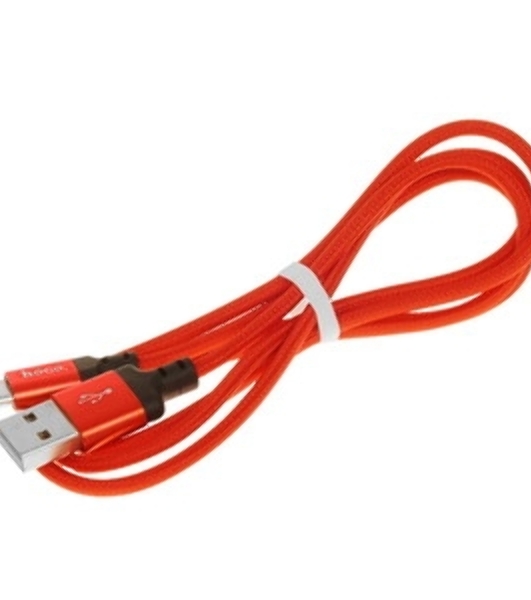 Кабель HOCO X14 USB 2.0, AM/Type-C M, черно-красный, 1м