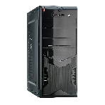 Компьютерный корпус Miditower ExeGate CP-604 Black, ATX, (без БП), 2хUSB, Audio, фото 1
