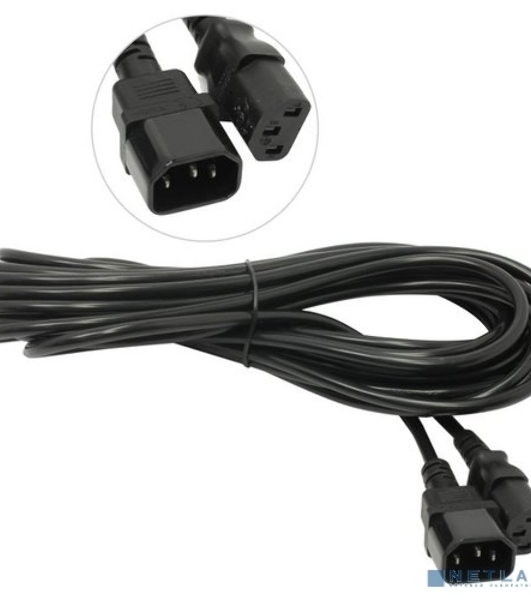 Кабель монитор-компьютер (UPS->уст-во) ExeGate Power EC-10P (С13->С14) VDE-250V-3*1,00-CU, 10A, 10м