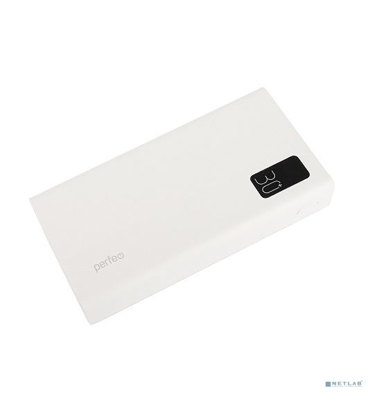 Портативный аккумулятор Perfeo Powerbank MOUNTAINS 30000 mAh/LED дисплей/PD + QC 3.0/Type-C/4 USB/Выход: 3A, max 22.5W White (PF_D0162)